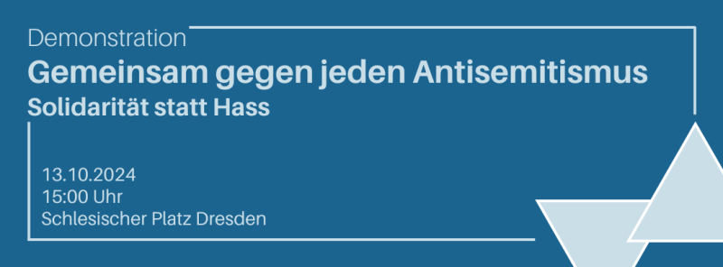 Demo gegen jeden Antisemitismus am 13.10.24 in Dresden